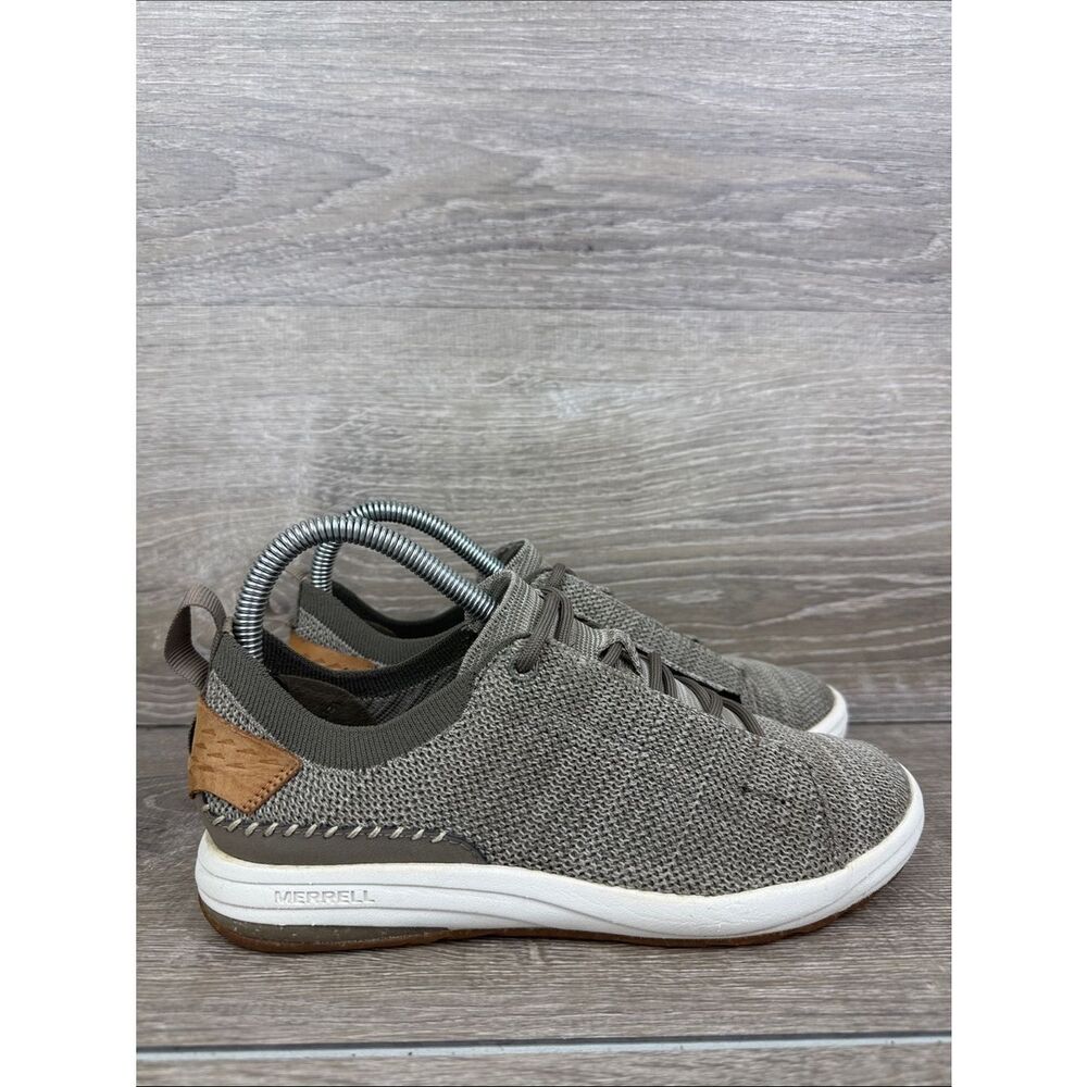 Merrell Gridway Brindle Women’s Sz 6 Gray Green Knit Low Lace Up Vibram Sneakers